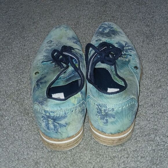 Steve Madden original style Prosper leather blue floral print shoes Sz 8 main image 8